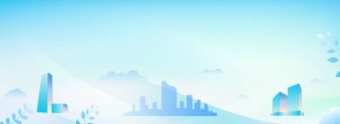 Şeffaf daireleri olan soyut mavi arkaplan, vektör