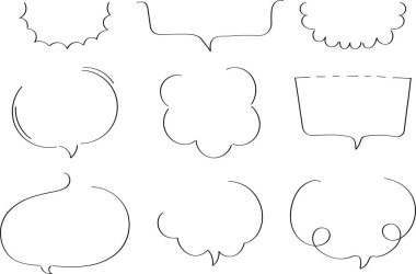 Konuşma baloncukları vektör çizimini ayarlar