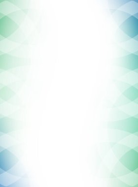 Yeşil ve mavi dalgalı çizgileri olan soyut arkaplan.