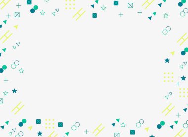 Geometrik Çerçeve Modern Düz Dekoratif Desen