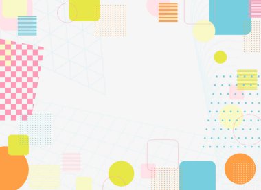 Renkli Modern Yaratıcı Tasarım ile Asgari Geometrik Şekil Arkaplanı