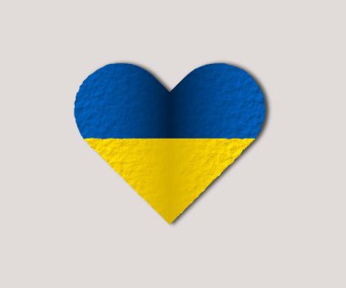 Ülke bayrağı Ukrayna 'nın tozlu arka planında