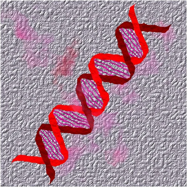 Tinta Ácido Desoxirribonucleico Hélice Dna Superfície Áspera Com Fundo Ilustração — Fotografia de Stock