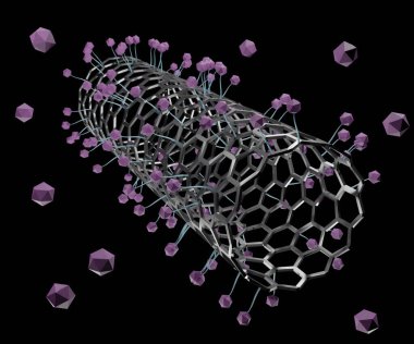 Kanser tedavisi için uyuşturucu dağıtım sistemlerinde hedef taşıyıcı olarak karbon nanotüplerin uygulanması 3D