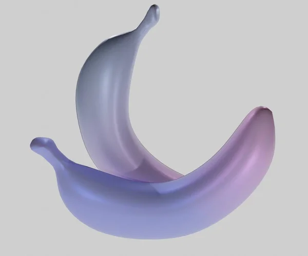 分離図紫と青のバナナ — ストック写真