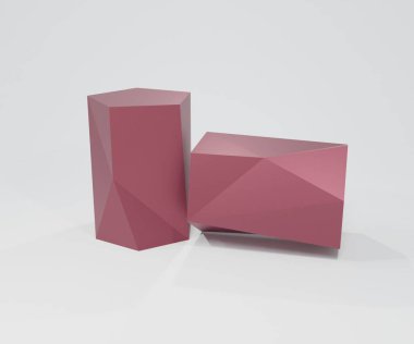 Scutoidler üç boyutlu epitelya paketleridir. izole edilmiş geometrik 3d oluşturma