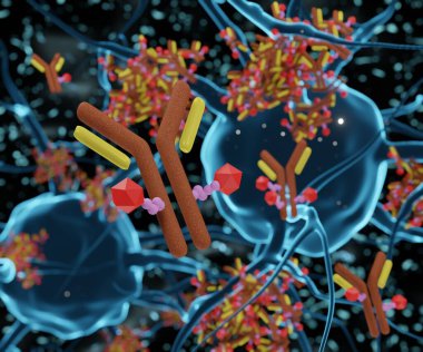 antibody-drug conjugation modality impacts overall therapeutic efficacy in brain tumors 3d rendering