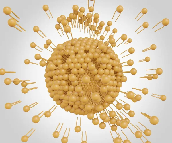 Lipossomas Podem Estourar Ser Quebrados Para Liberar Nanodrugs Renderização Nanomedicina — Fotografia de Stock