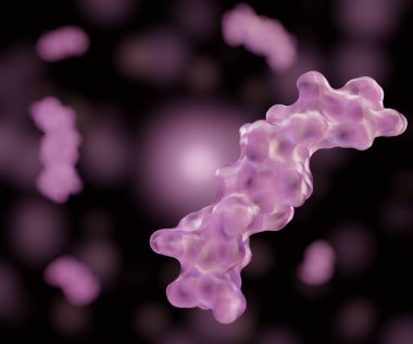 Glucagon is a peptide hormone, produced by alpha cells of the pancreas 3d rendering