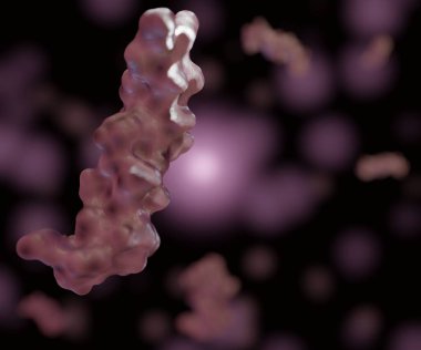 Glucagon is a peptide hormone, produced by alpha cells of the pancreas 3d rendering