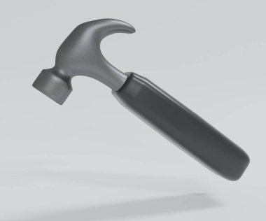 isolated no brand hammer in the white background 3d rendering