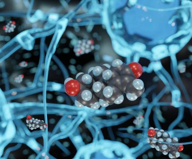 Neuroactive steroids are natural or synthetic steroids that rapidly alter the excitability of neurons cells in the brain 3d rendering