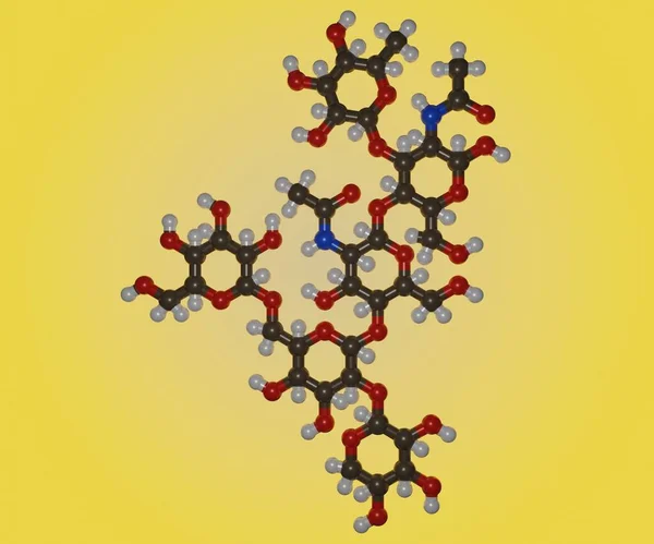 Molécule Bromélaïne Isolée Rendu — Photo