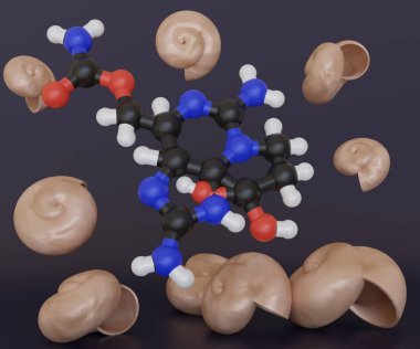 Saxitoxin (STX) güçlü bir nörotoksindir ve 3D işlemeli felç edici kabuklu deniz hayvanı toksini (PST) olarak bilinir.