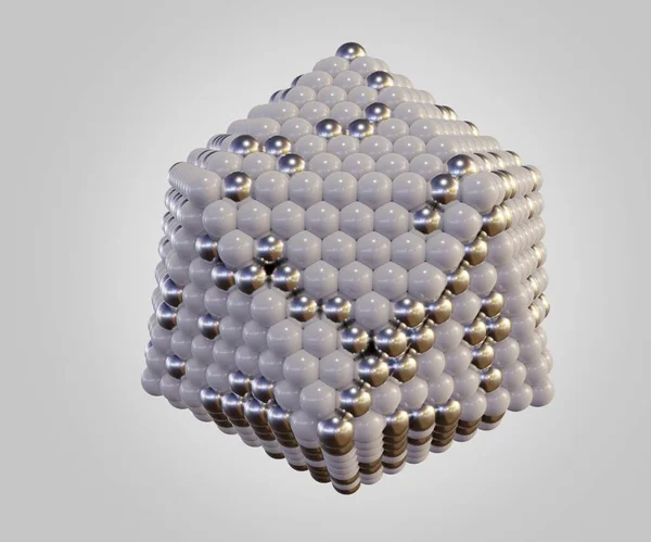 Beyaz Arkaplandaki Izole Icosphere Nano Partikülleri Görüntüleme — Stok fotoğraf