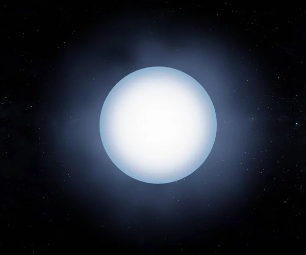 Белый Карлик Звезды Солнце После Исчерпали Свое Ядерное Топливо Рендеринга — стоковое фото