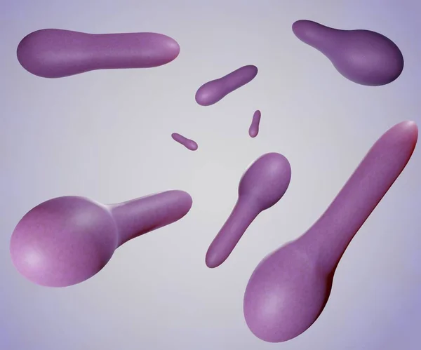 Clostridium Tetani Condizione Formazione Spore Rendering — Foto Stock