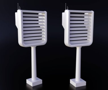 karbon yakalama 3D görüntüleme için yapay ya da sahte ağaç prototipi