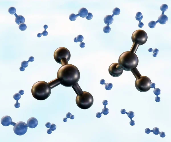 Molecole Isolate Arsenite Sparse Con Molecole Acqua Rendering — Foto Stock