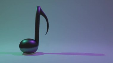 z ekseni ve ışık hareketi üzerinde dönen notalar. 3D görüntüleme döngüsü