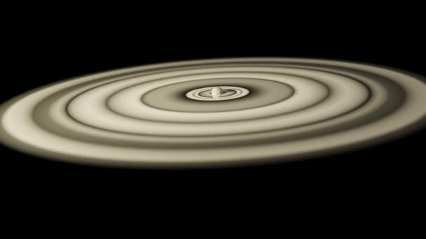 Imagine Aproape Inelelor Lui Super Saturn J1407B Este Exoplanetă Ori — Videoclip de stoc