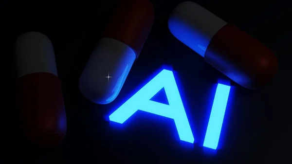 Inteligencia Artificial Inteligencia Artificial Está Utilizando Para Desarrollar Nuevos Medicamentos — Foto de Stock