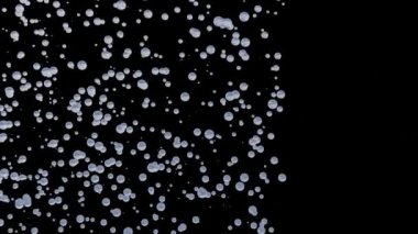 Microbubbles or Nanobubbles are neutrally buoyant and can remain suspended in water for weeks without rising to the surface and off gassing 3d rendering