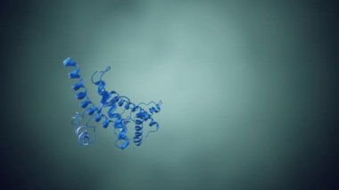 Dağıtılmış prion protein molekülleri koyu arkaplan 3D görüntüleme