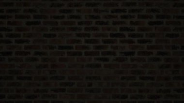 Karanlık tuğla bir duvarın içindeki labirentte yürümenin 3 boyutlu animasyonu.. 