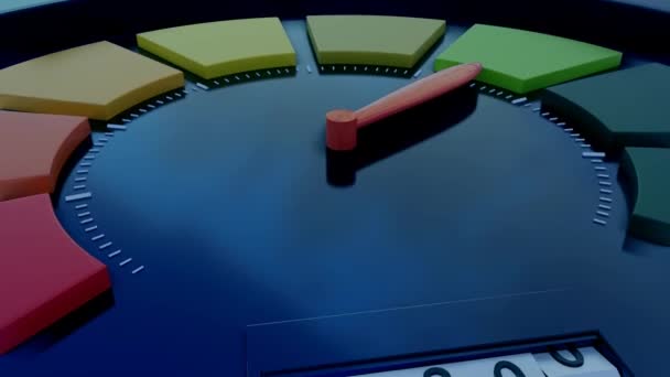 Animazione Del Display Dell Auto Del Tachimetro Funzionante — Video Stock