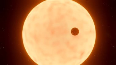 3d animasyon 55 Cancri e veya 55 Cnc, Janssen Güneş 'in yörüngesinde bir dış gezegendir.