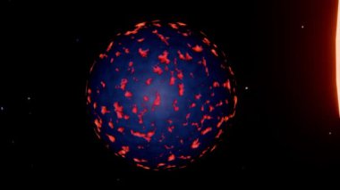 3d animasyon 55 Cancri e veya 55 Cnc, Janssen Güneş 'in yörüngesinde bir dış gezegendir.