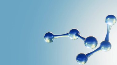 3 boyutlu su molekülleri dağılmış.