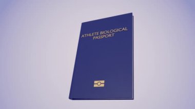 Atletizm Biyolojik Pasaportunun (ABP) 3D animasyonu beyaz arkaplanda izole edildi