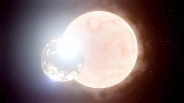 Анимация Вращения Люси Алмазной Звезды Точнее Кристаллизованного Белого Карлика Известного — стоковое видео