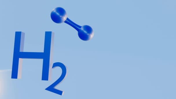 Kék Hidrogén Animációja Komplex Ígéretes Szereplője Tiszta Energiának Tisztább Utat — Stock videók