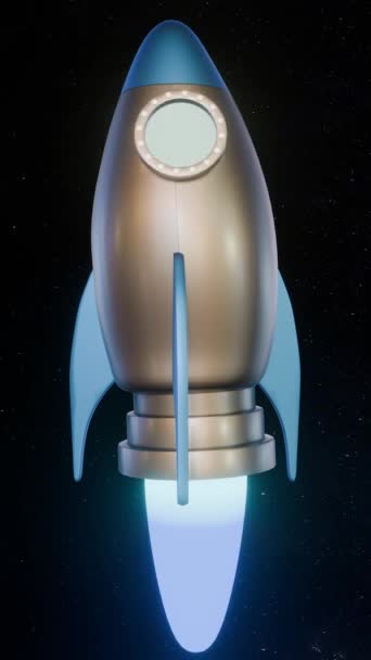 私たちの太陽系内のロケット宇宙旅行の3Dアニメーション — ストック動画