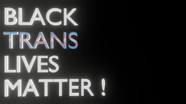Animation Lumière Scintillante Trans Noirs Vit Matière Sur Fond Noir — Video