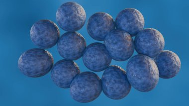 3d rendering of MRSA, stands for methicillin-resistant Staphylococcus aureus, a type of bacteria that is resistant to several antibiotics clipart