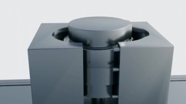 Mücevher kalitesinde sentetik veya laboratuvar yapımı elmaslar için HPHT ekipmanlarının 3d animasyonu