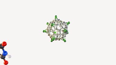 3d animation of Alkali metal decorated C60 fullerenes for delivery of the 5-fluorouracil anticancer drug