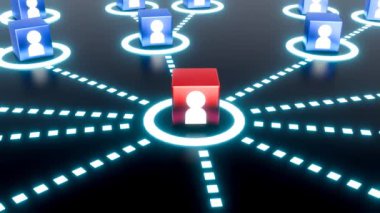3d animation of illustration of growing connecting people social network scheme, MLM Network Marketing Chart Structure