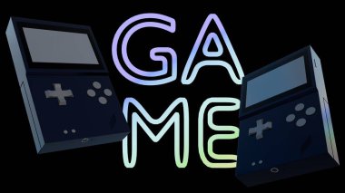 Bu klasik oyun konsolunun 3 boyutlu görüntüsü göz kamaştırıcı bir neon gökkuşağıyla yeniden canlandırılmış, kırmızı yeşil mavi ışıktan yapılmış..