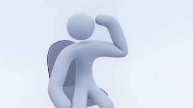 Ofis başkanının 3D animasyonu ve 