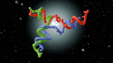 Aydınlatılmış parçacıkların 3 boyutlu görüntülenmesi özellikle DNA bağlantısının merkezi bağlantı noktasında yoğunlaşmıştır..
