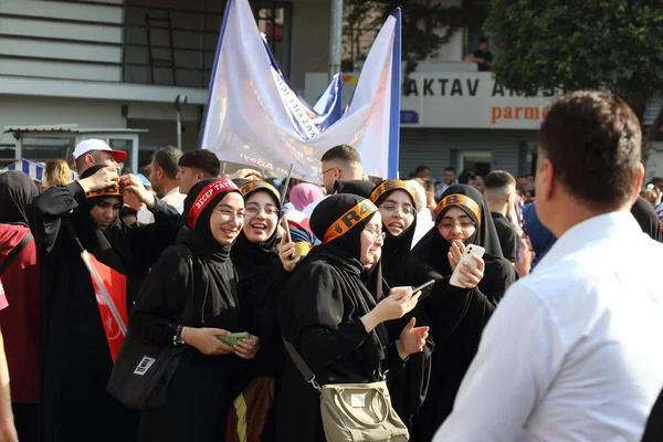 stock image Turkish presidential and parliamentary election 2023. The People's Alliance's election campaign held in Adana, Turkey, May 9, 2023