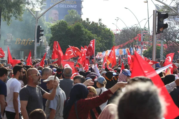 Török Elnökválasztás Parlamenti Választások 2023 Népszövetség Választási Kampánya Adanában Törökországban — Stock Fotó