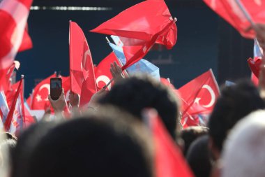 Türkiye cumhurbaşkanlığı ve parlamento seçimleri 2023. Uluslar İttifakı 'nın seçim kampanyası 8 Mayıs 2023' te Adana, AdanaTurkey 'de gerçekleşti.