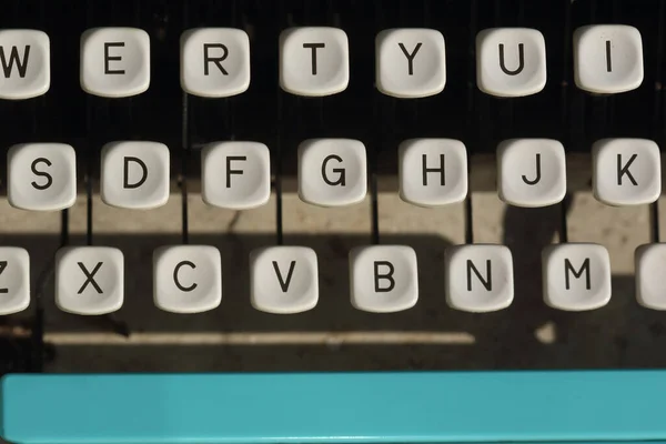 Schlüssel Von Einer Alten Schreibmaschine — Stockfoto