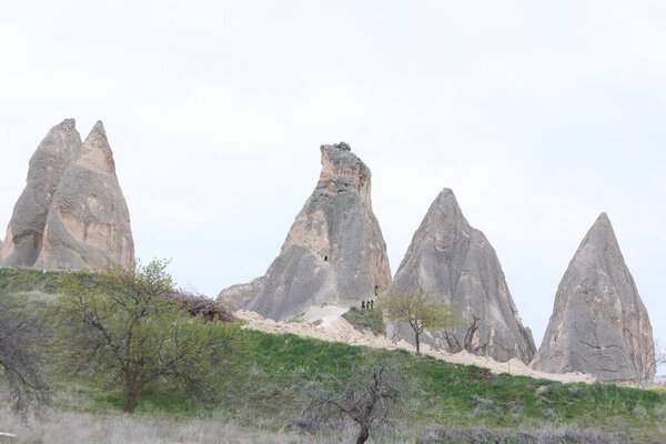 geological formation in cappadocia of Turkey